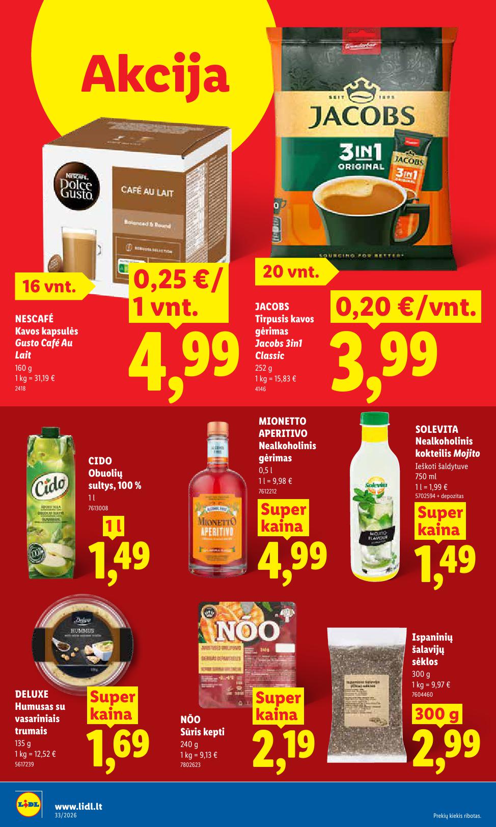 Naujausias LIDL kaininis katalogas 2026.08.10 - 2026.08.16