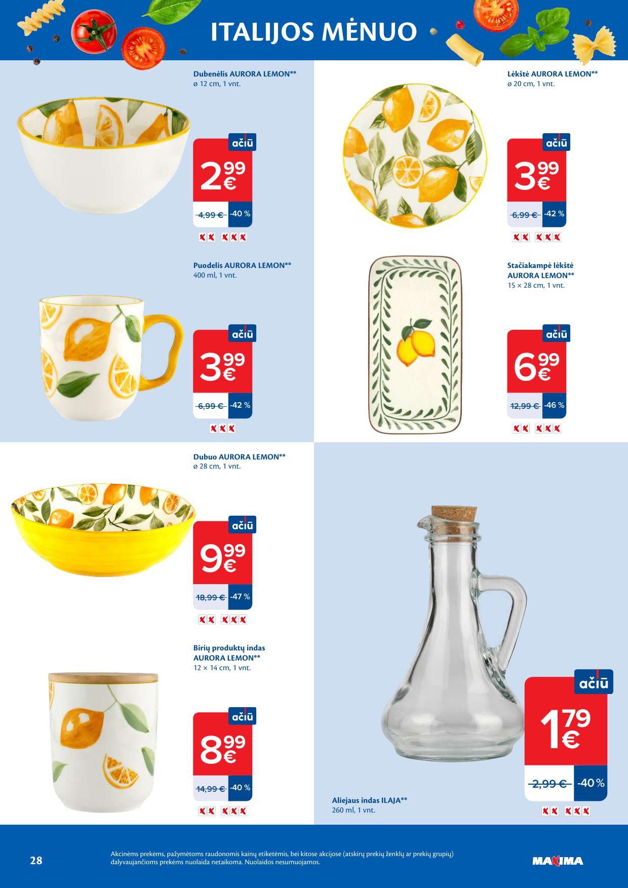 MAXIMA nuolaidų katalogas "ITALIJOS MĖNUO"