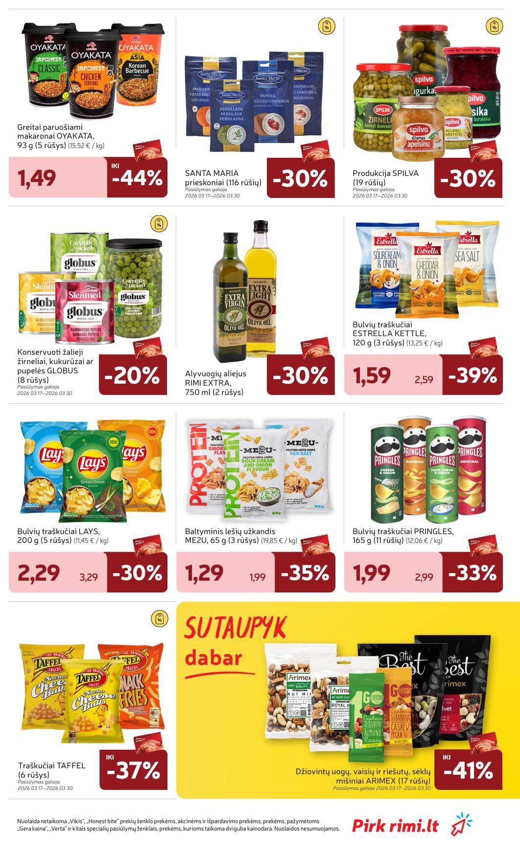 Naujausias RIMI kaininis katalogas 2026.03.24 - 2026.03.30