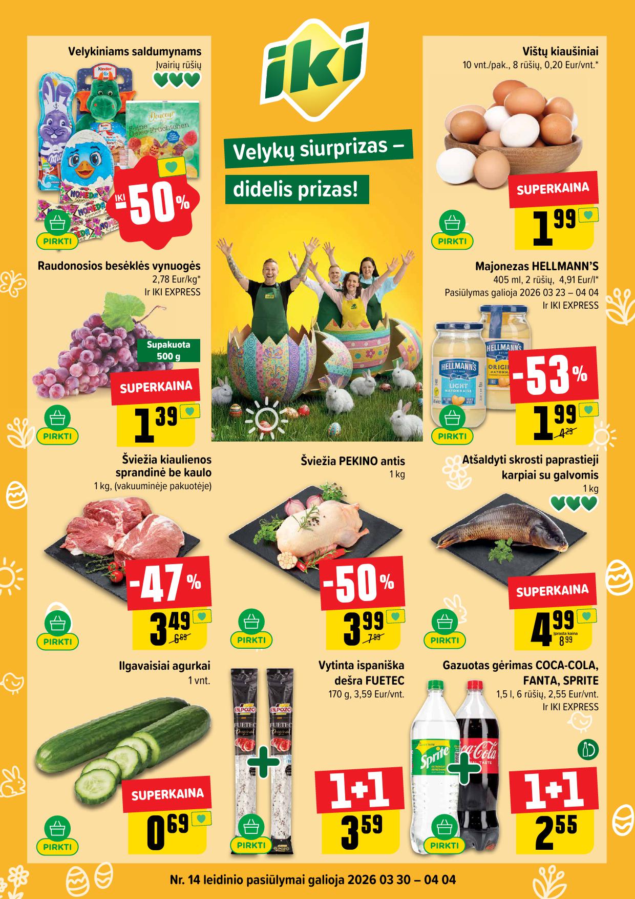 Naujausias IKI kaininis katalogas 2026.03.30 - 2026.04.04