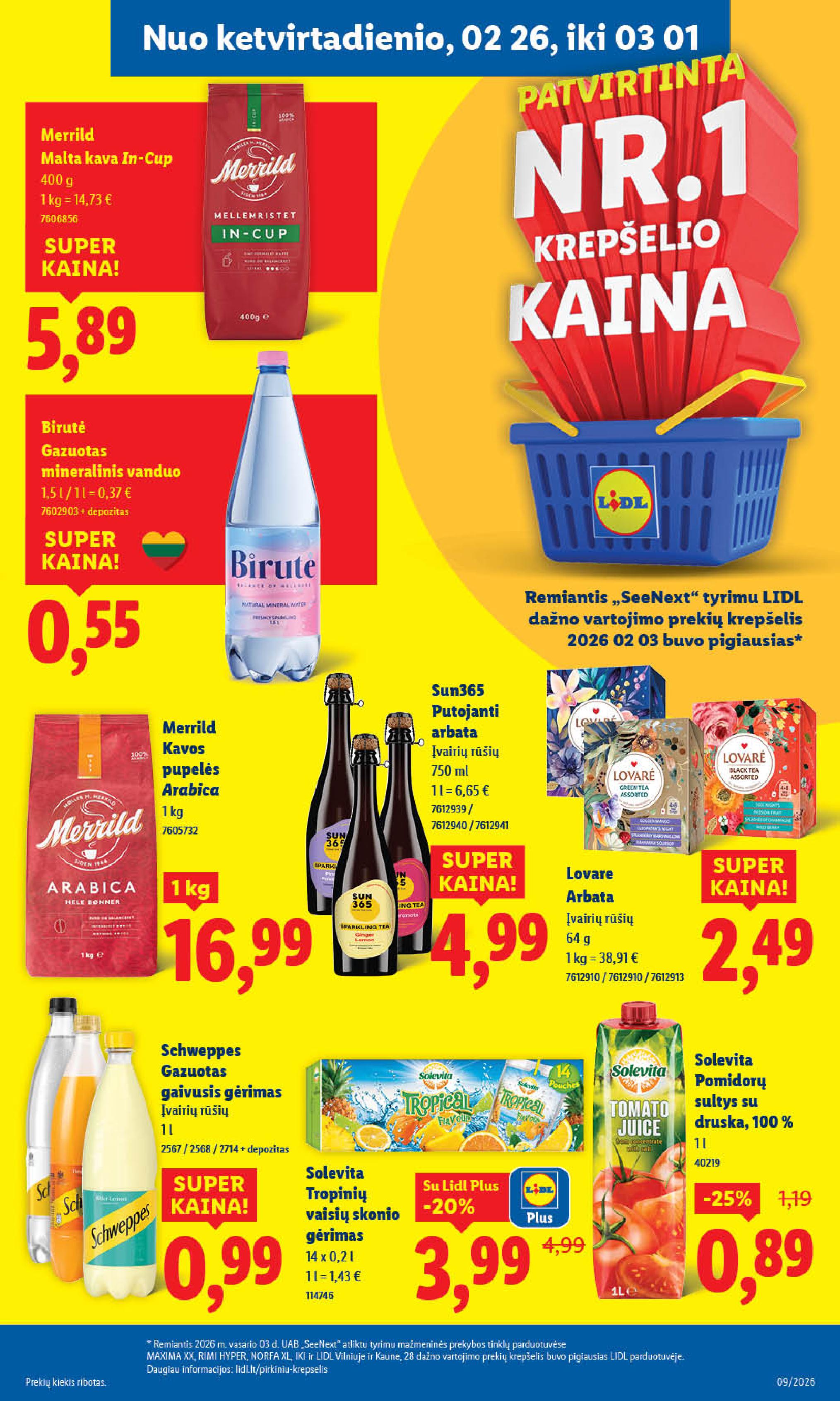 Naujausias LIDL kaininis katalogas 2026.02.23 - 2026.03.01