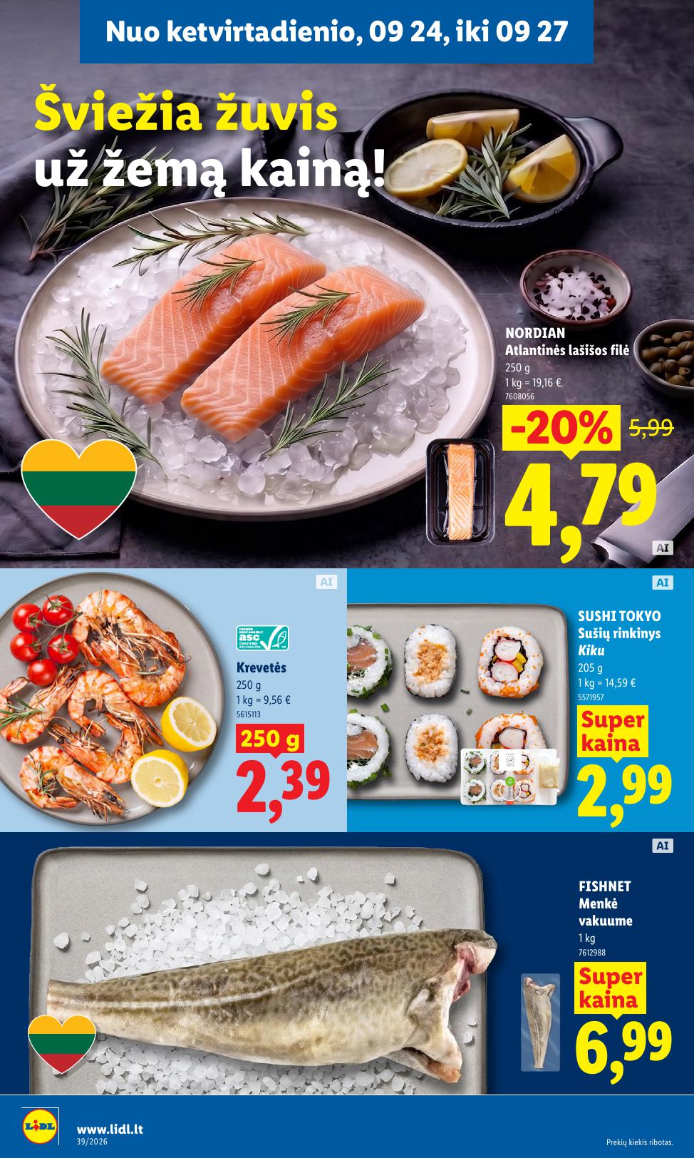 LIDL akcijų ir nuolaidų leidinys 2026.09.21 - 2026.09.27