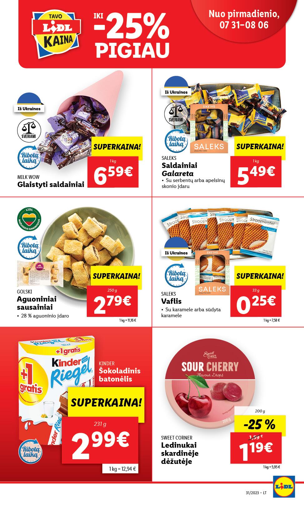 Naujausias LIDL kaininis katalogas 2023.07.31 - 2023.08.06