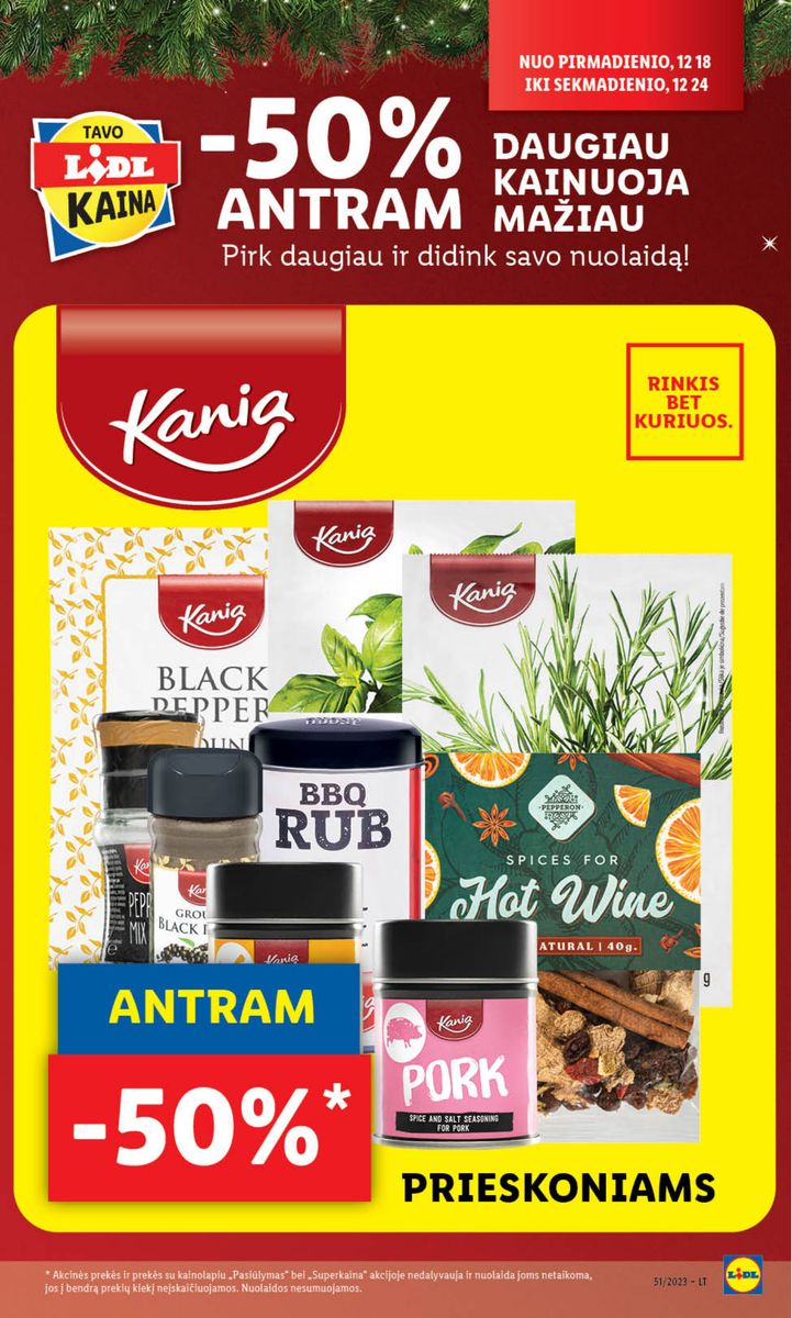 Naujausias LIDL kaininis katalogas 2023.12.18 - 2023.12.24