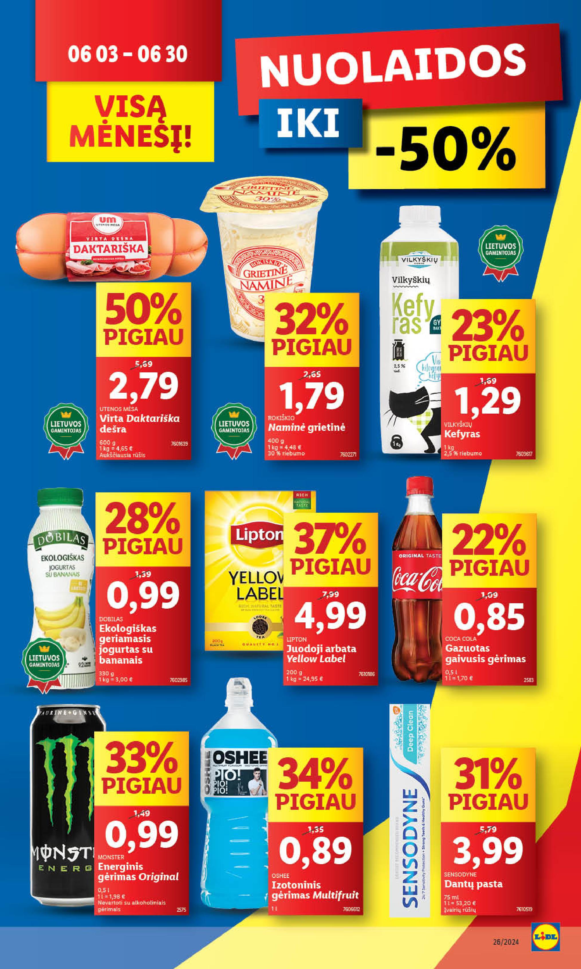 Naujausias LIDL kaininis katalogas 2024.06.24 - 2024.06.30
