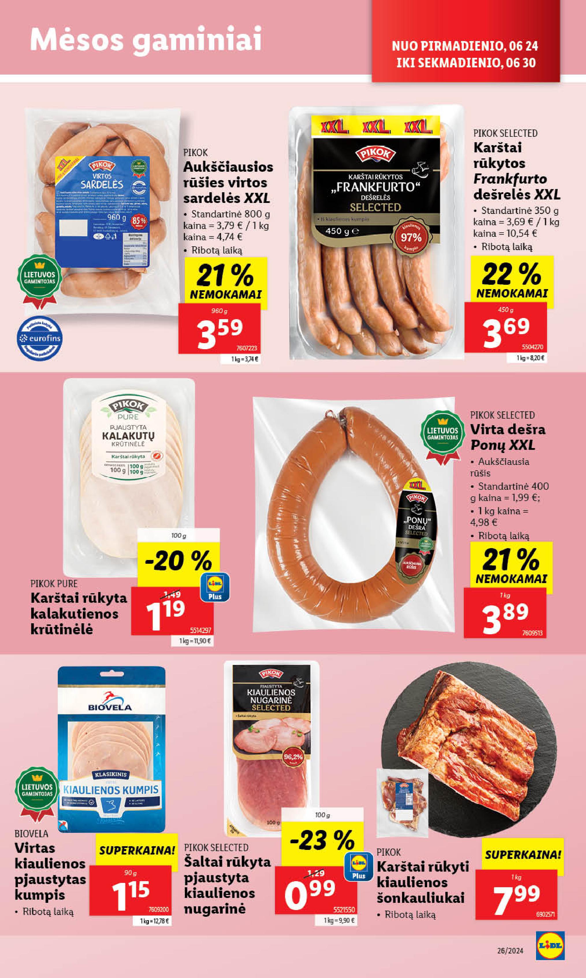 Naujausias LIDL kaininis katalogas 2024.06.24 - 2024.06.30