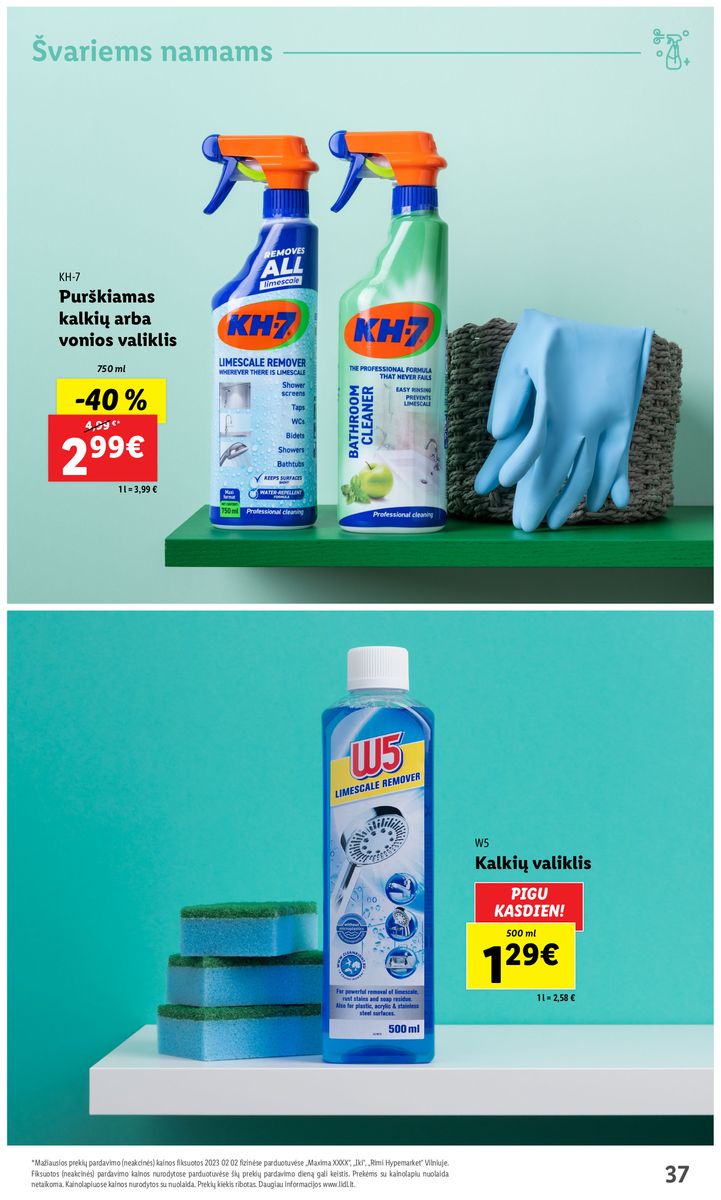 LIDL švaros prekių katalogas "Švaros festivalis" galioja nuo 2023.02.09