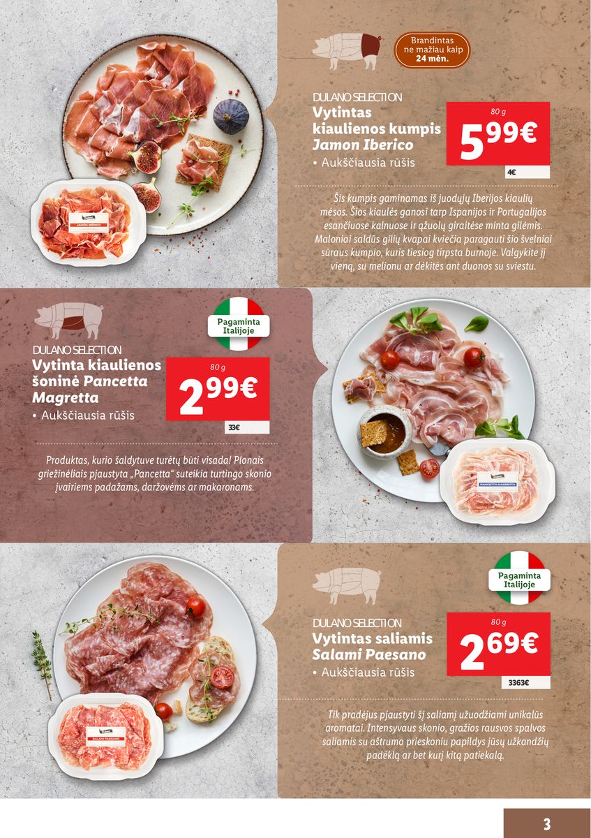 LIDL leidinys "Mėsos gaminių katalogas"