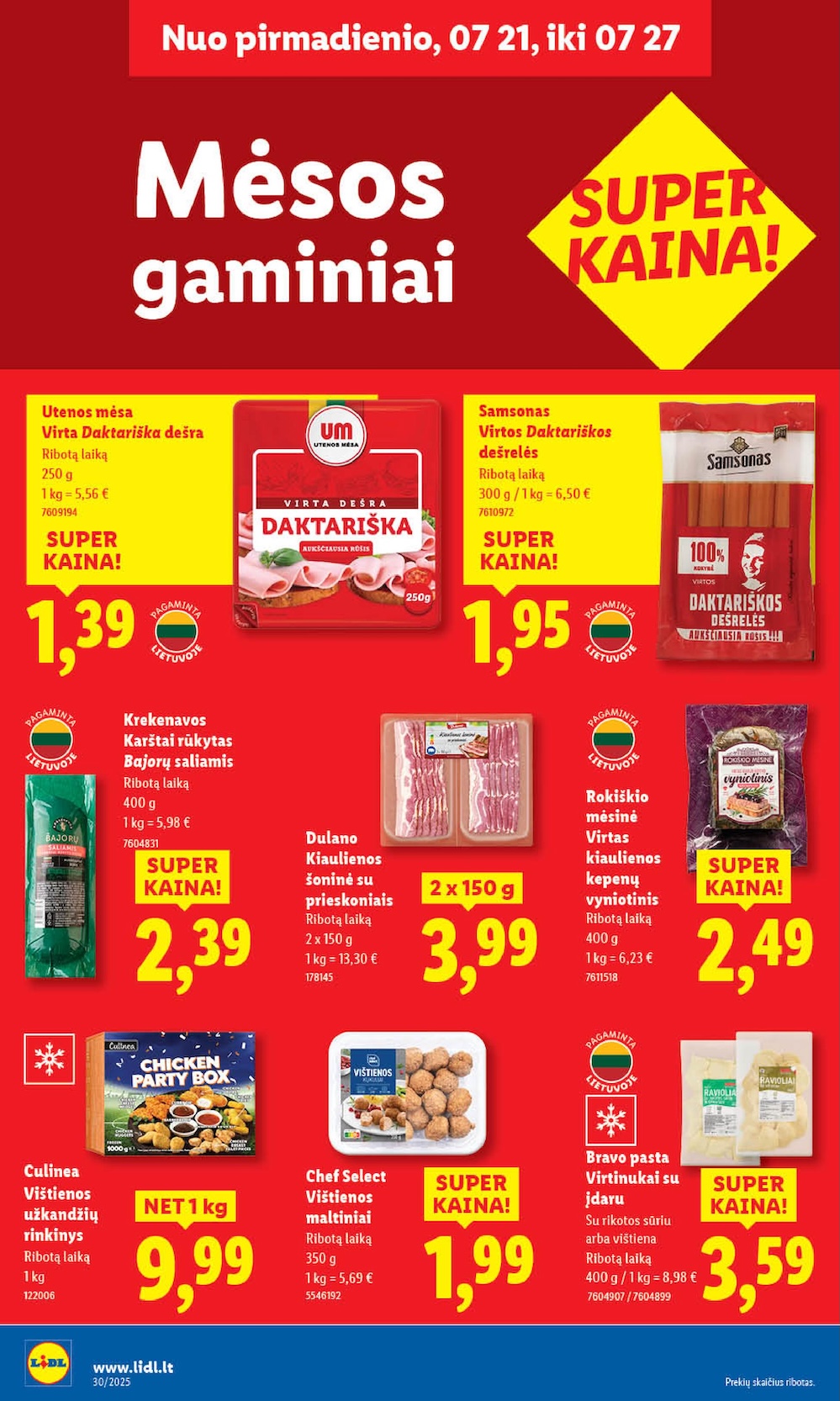 Naujausias LIDL kaininis katalogas 2025.07.21 - 2025.07.27