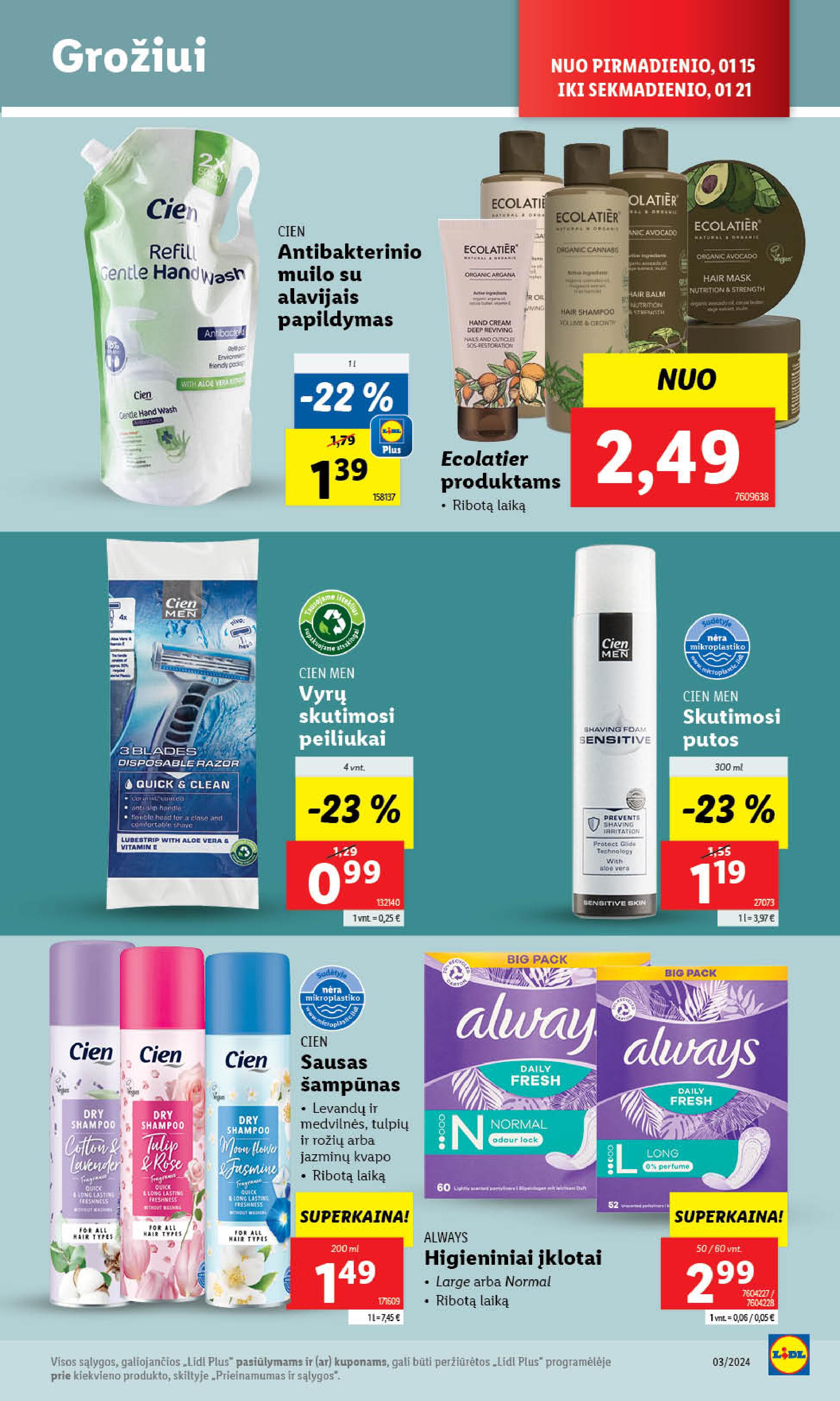 Naujausias LIDL kaininis katalogas 2024.01.15 - 2024.01.21