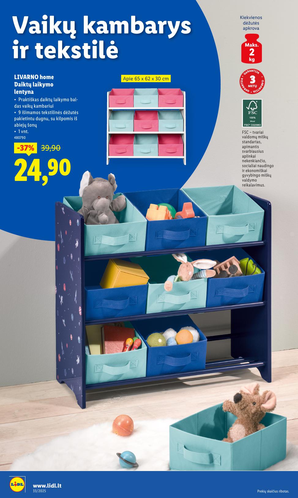 LIDL ne maisto prekių leidinys 2025.08.11 - 2025.08.17