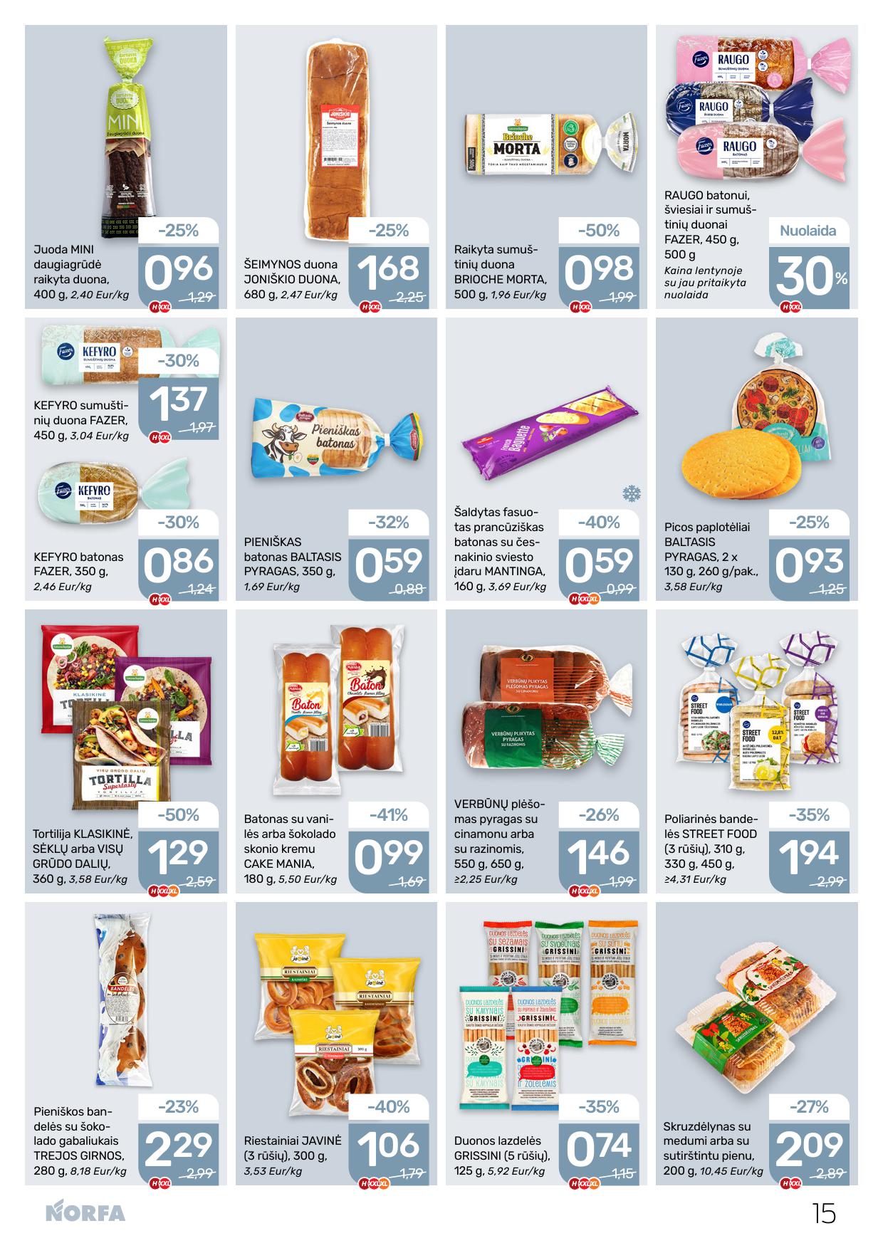 Naujausias NORFA kaininis katalogas 2026.03.05 - 2026.03.18