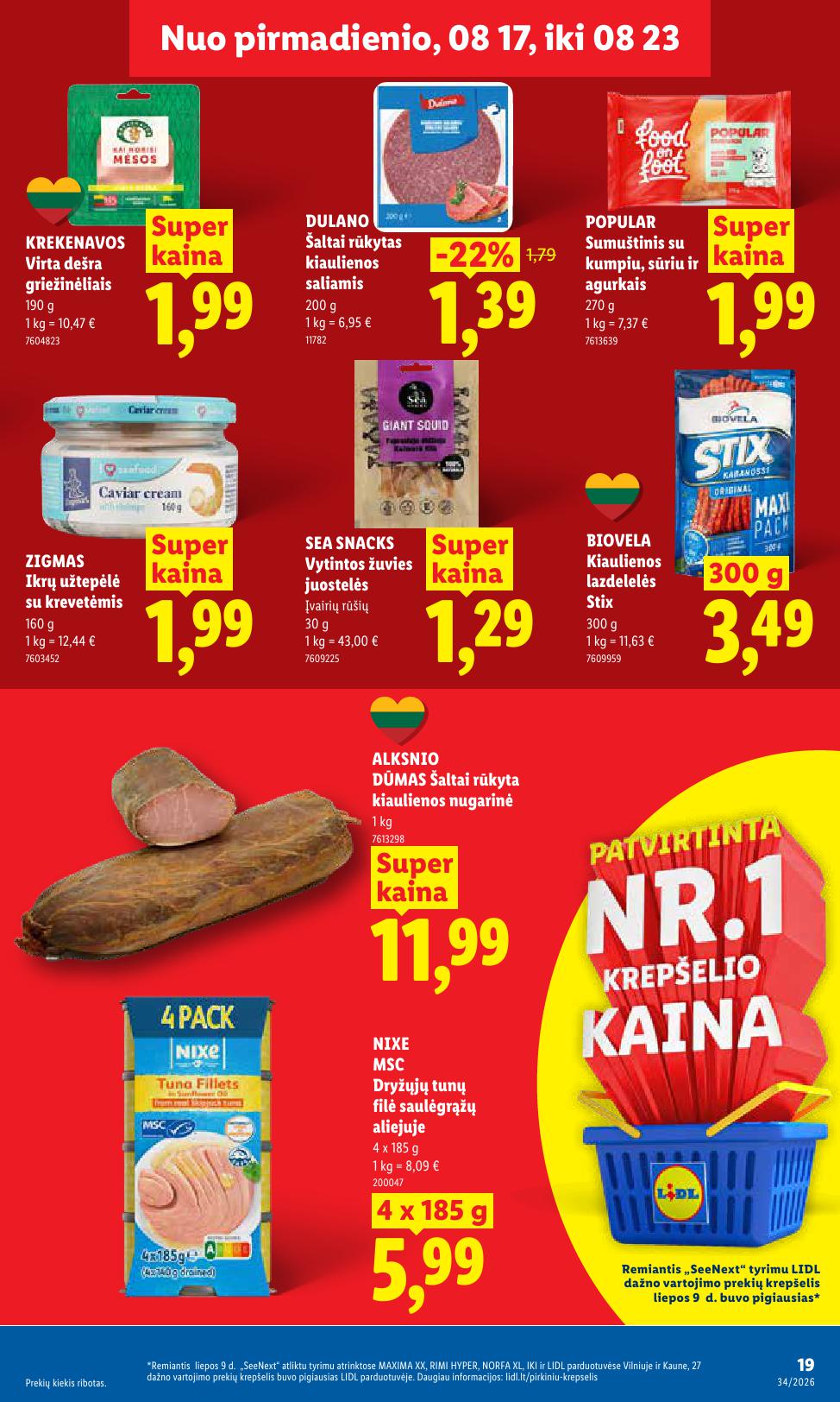 Naujausias LIDL kaininis katalogas 2026.08.17 - 2026.08.23