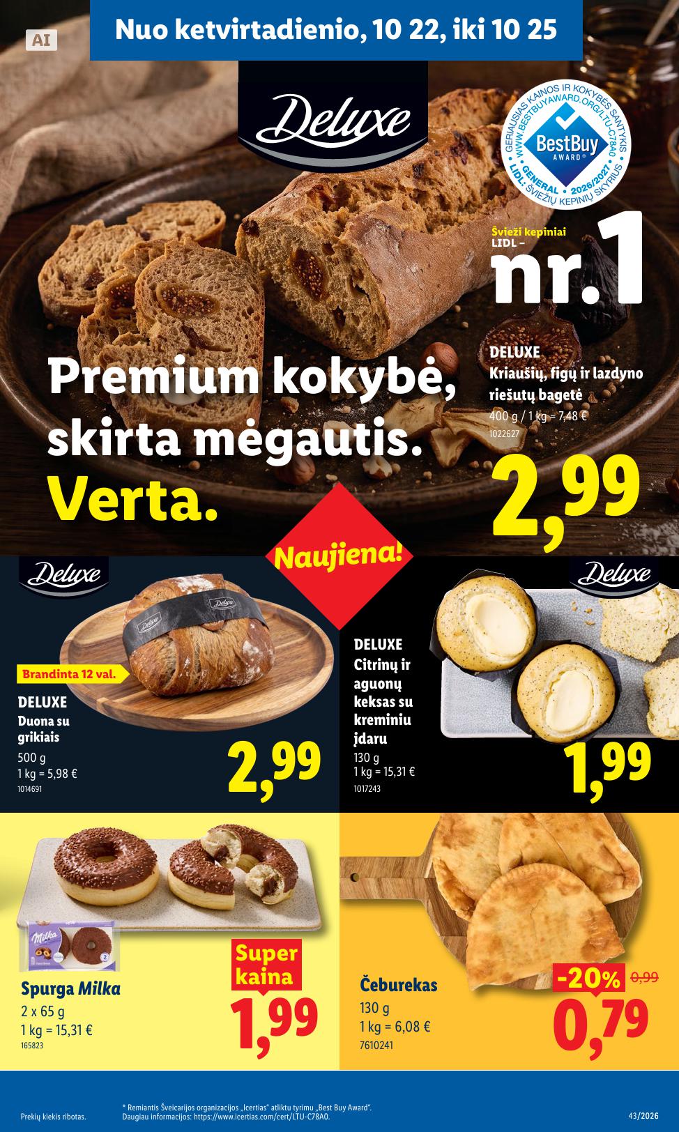 Naujausias LIDL kaininis katalogas 2026.10.19 - 2026.10.25