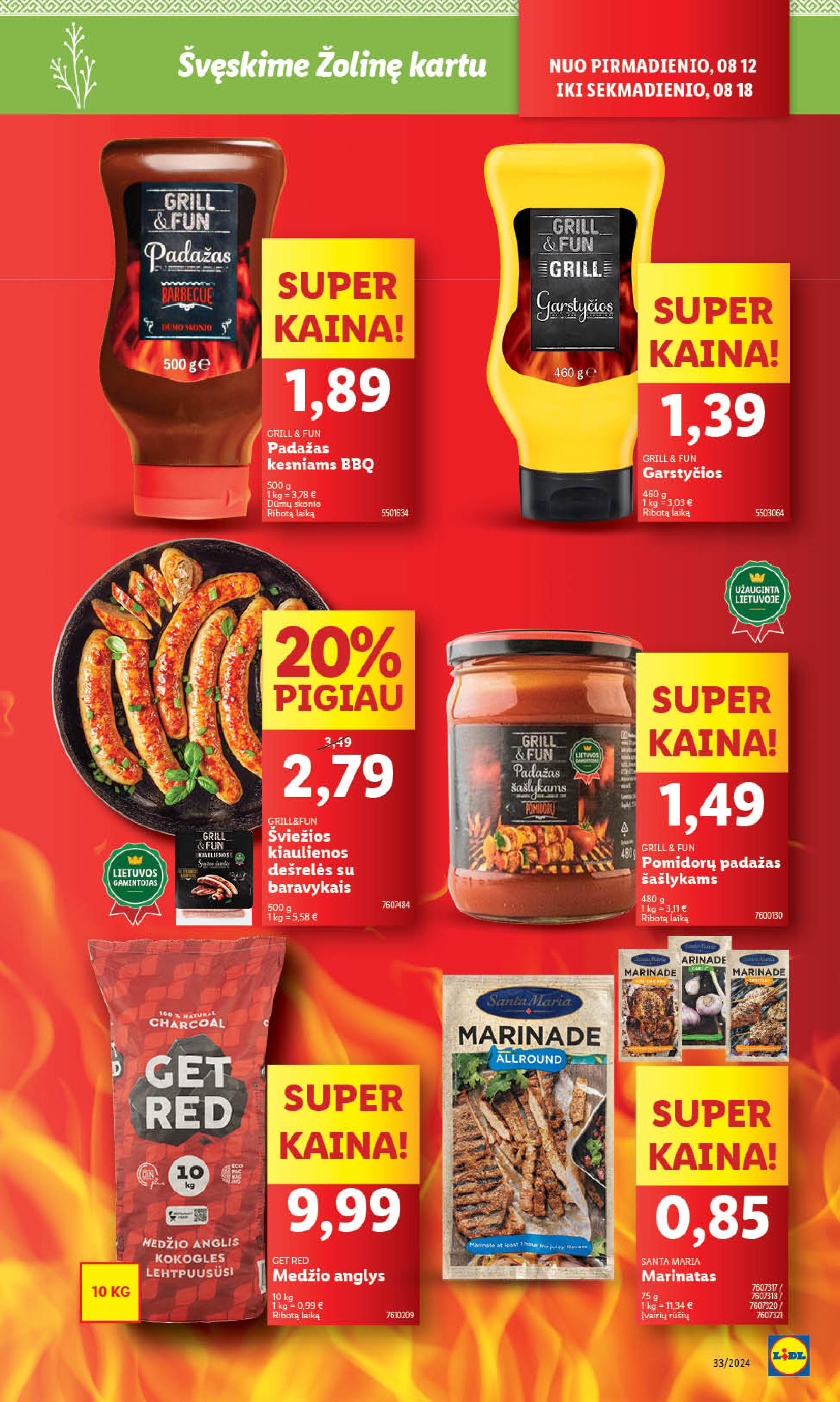 Naujausias LIDL kaininis katalogas 2024.08.12 - 2024.08.18