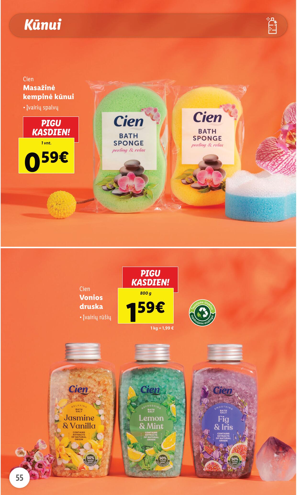 LIDL prekių katalogas "Grožio festivalis" galioja nuo 2023.05.01