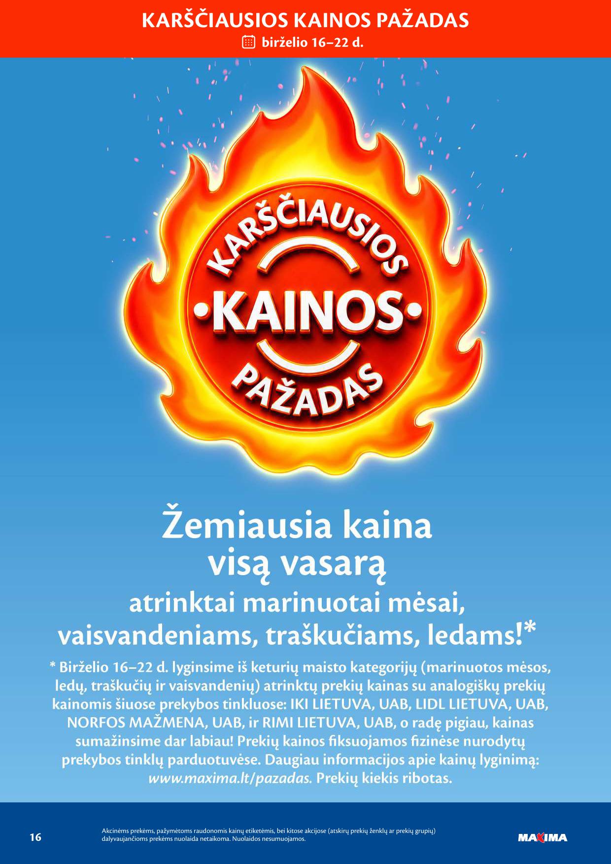 MAXIMA akcijų ir nuolaidų leidinys Nr.25 2026.06.16 - 2026.06.22
