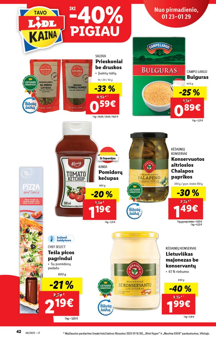 Naujausias LIDL kaininis katalogas 2023.01.23 - 2023.01.29