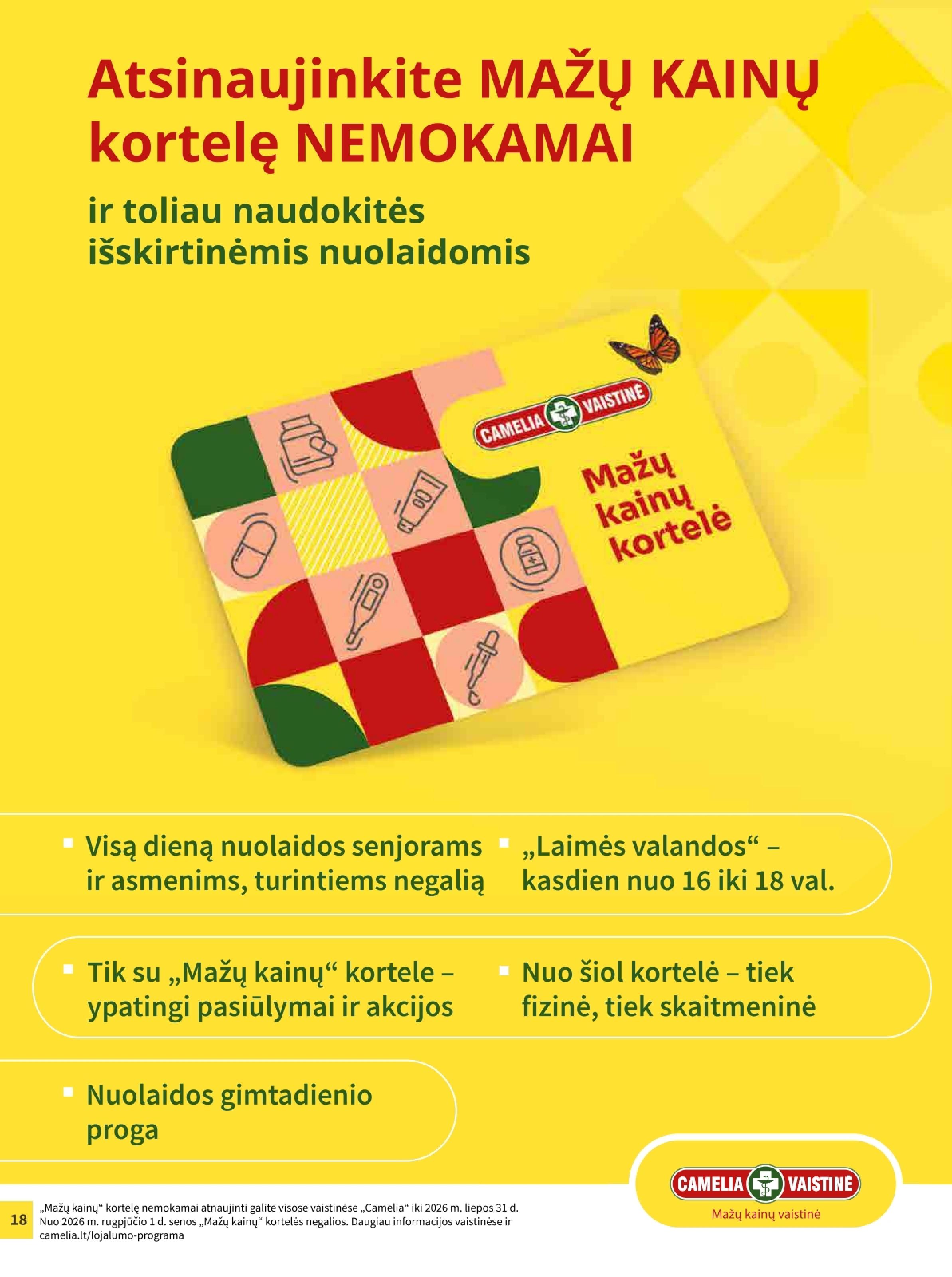 CAMELIA vaistinės akcijų leidinys 2026.06.01 - 2026.06.30