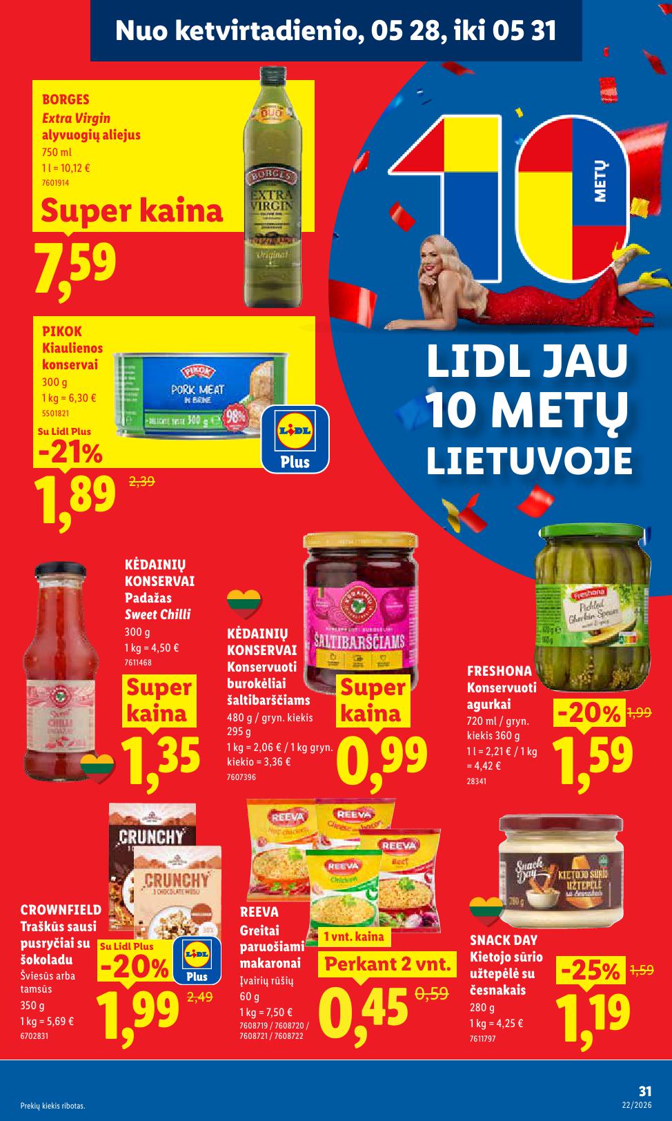 Naujausias LIDL kaininis katalogas 2026.05.25 - 2026.05.31