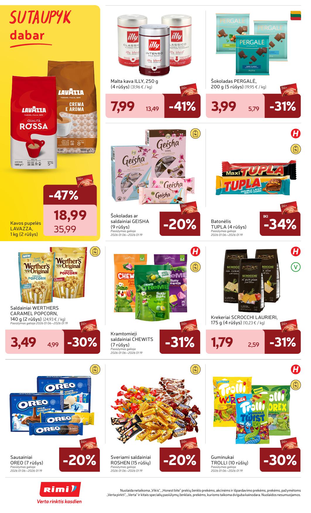 Naujausias RIMI kaininis katalogas 2026.01.13 - 2026.01.19