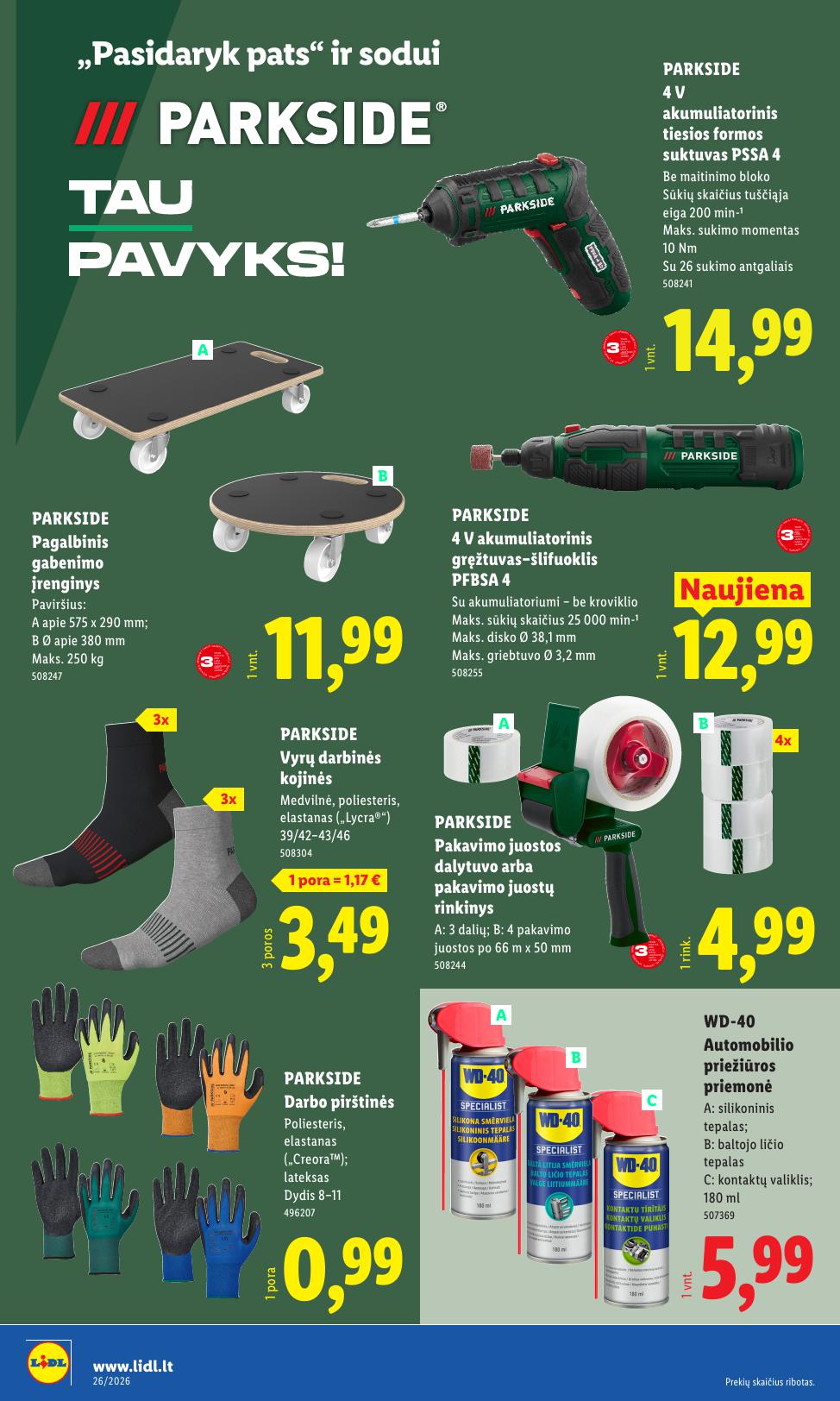 LIDL ne maisto prekių leidinys 2026.06.22 - 2026.06.28