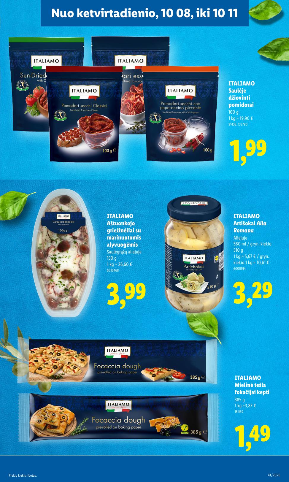 Naujausias LIDL kaininis katalogas 2026.10.05 - 2026.10.11