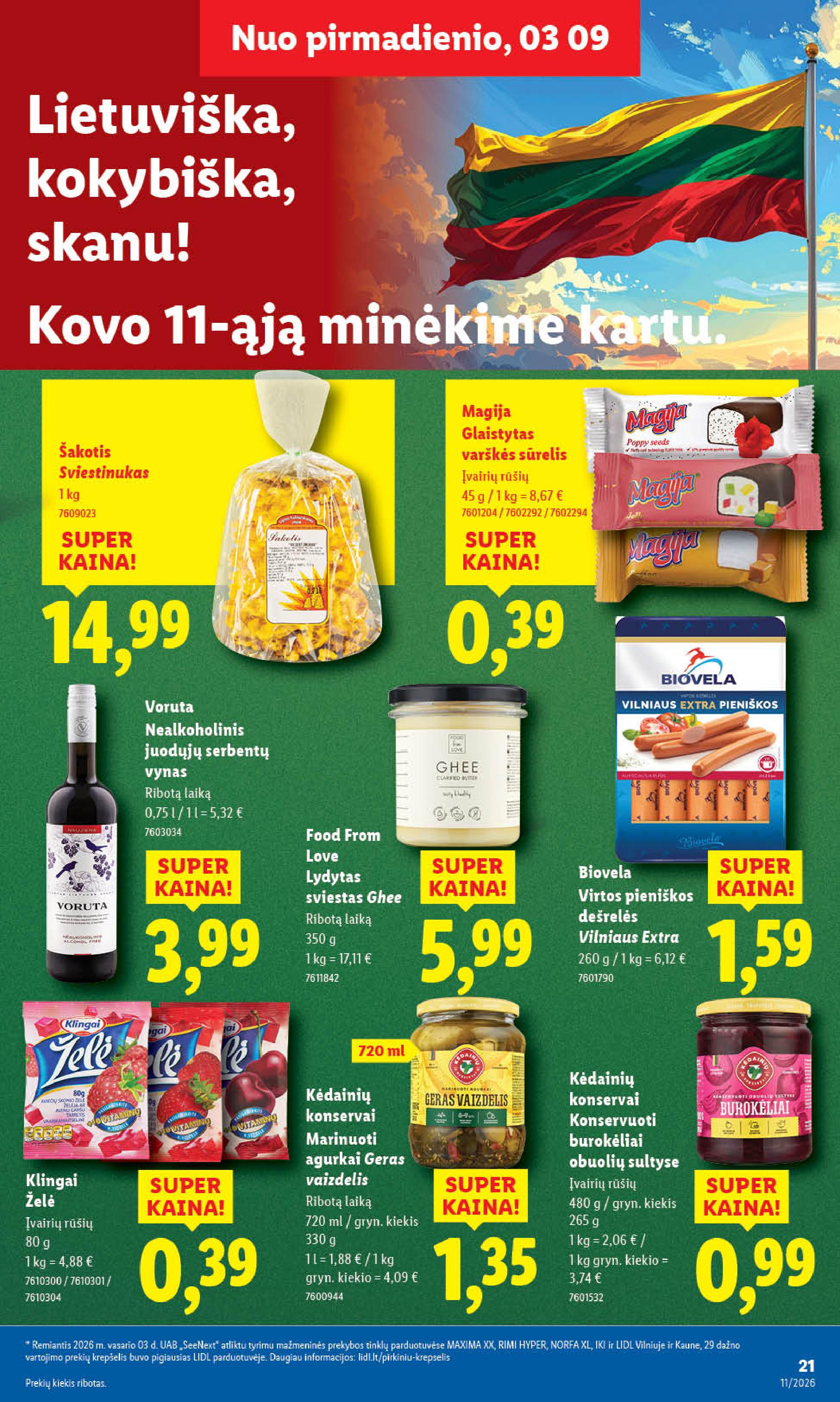 Naujausias LIDL kaininis katalogas 2026.03.09 - 2026.03.15
