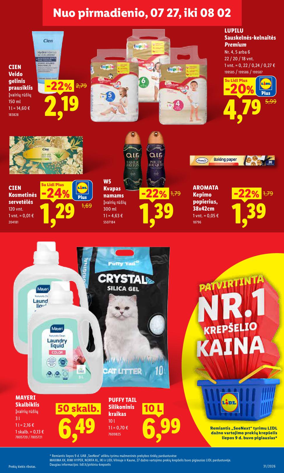 Naujausias LIDL kaininis katalogas 2026.07.27 - 2026.08.02