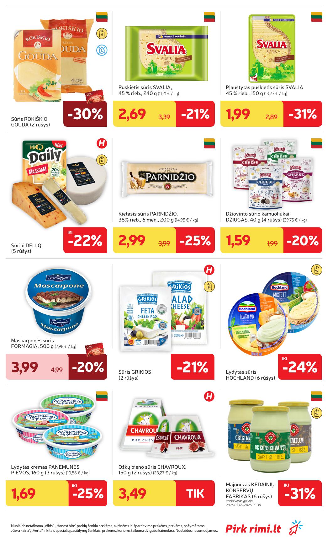 Naujausias RIMI kaininis katalogas 2026.03.24 - 2026.03.30