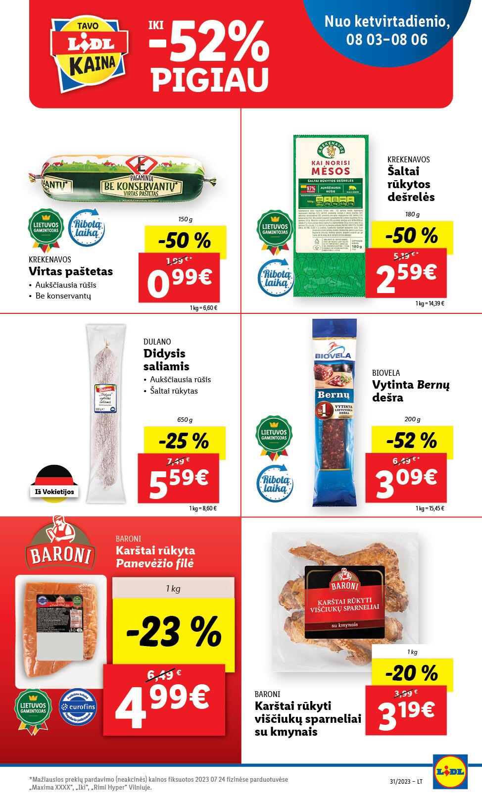 Naujausias LIDL kaininis katalogas 2023.07.31 - 2023.08.06