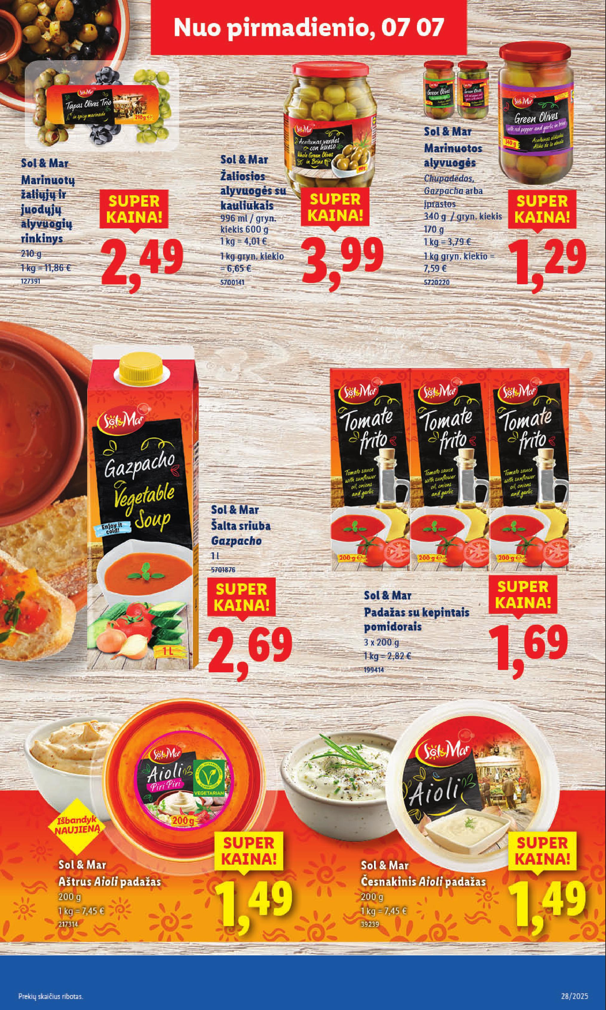 Naujausias LIDL kaininis katalogas 2025.07.07 - 2025.07.13