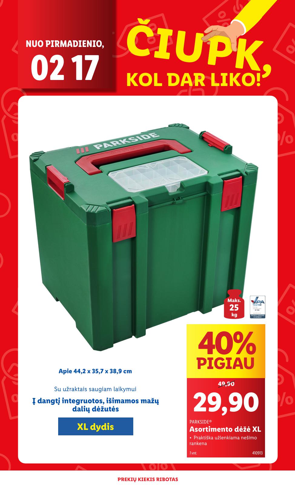 LIDL katalogas "Čiupk, kol dar liko!" galioja nuo 2025.02.17