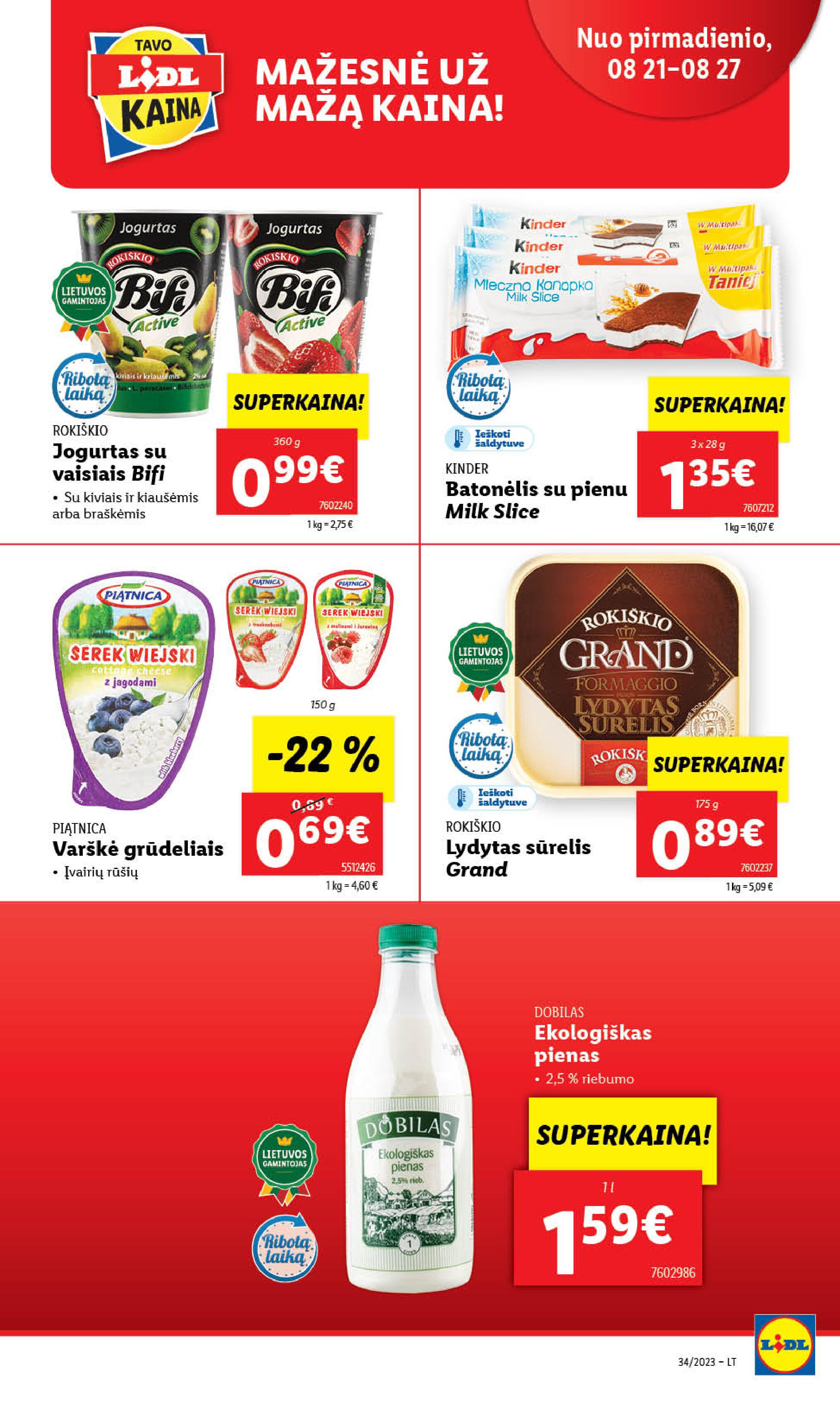 Naujausias LIDL kaininis katalogas 2023.08.21 - 2023.08.27
