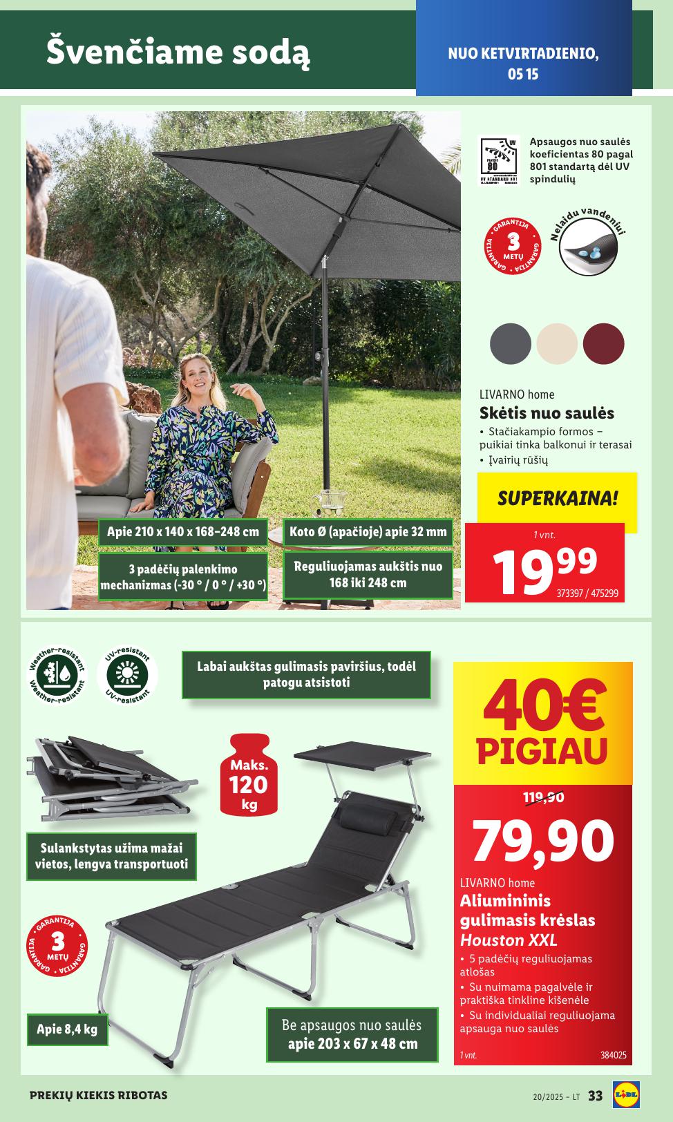 LIDL ne maisto prekių leidinys 2025.05.12 - 2025.05.18