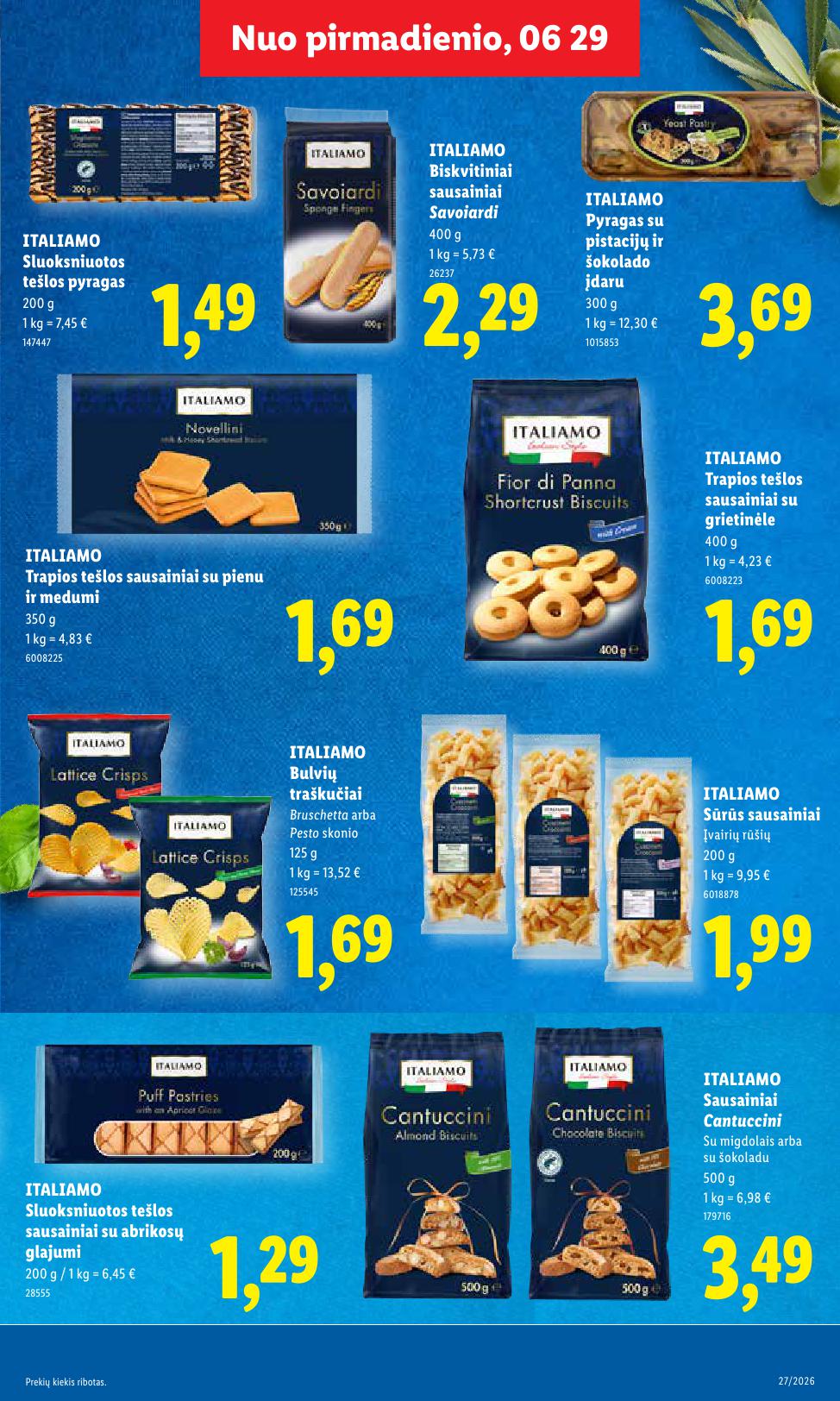 Naujausias LIDL kaininis katalogas 2026.06.29 - 2026.07.05
