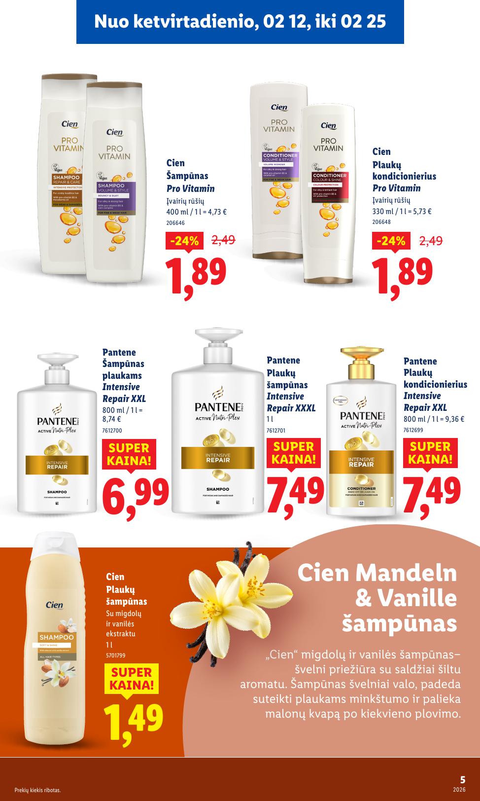 LIDL nuolaidų katalogas "Grožio festivalis" galioja nuo 2026.02.12