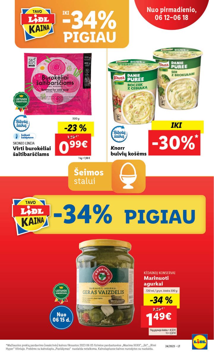 Naujausias LIDL kaininis katalogas 2023.06.12 - 2023.06.18