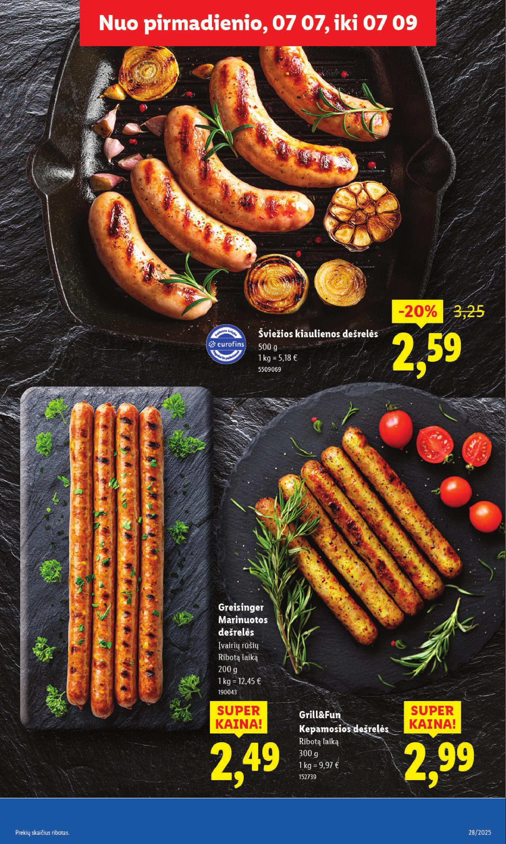 Naujausias LIDL kaininis katalogas 2025.07.07 - 2025.07.13