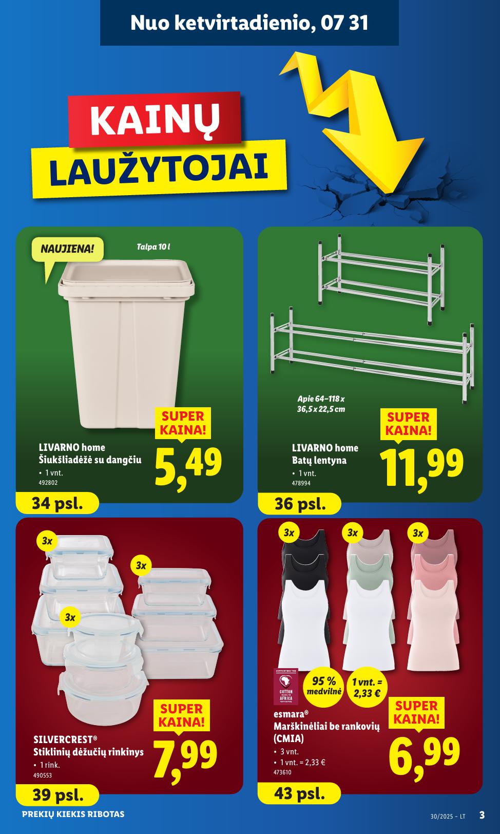 LIDL ne maisto prekių leidinys 2025.07.28 - 2025.08.03