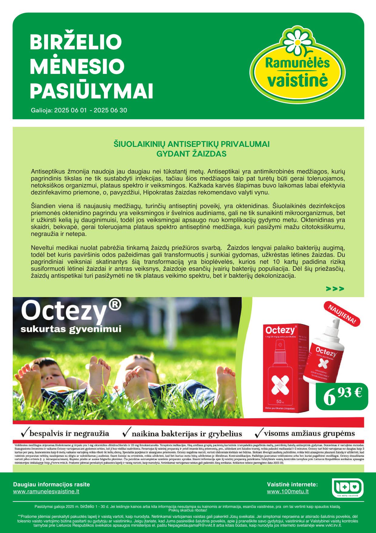 RAMUNĖLĖS vaistinės akcijų ir nuolaidų leidinys 2025.06.01 - 2025.06.30
