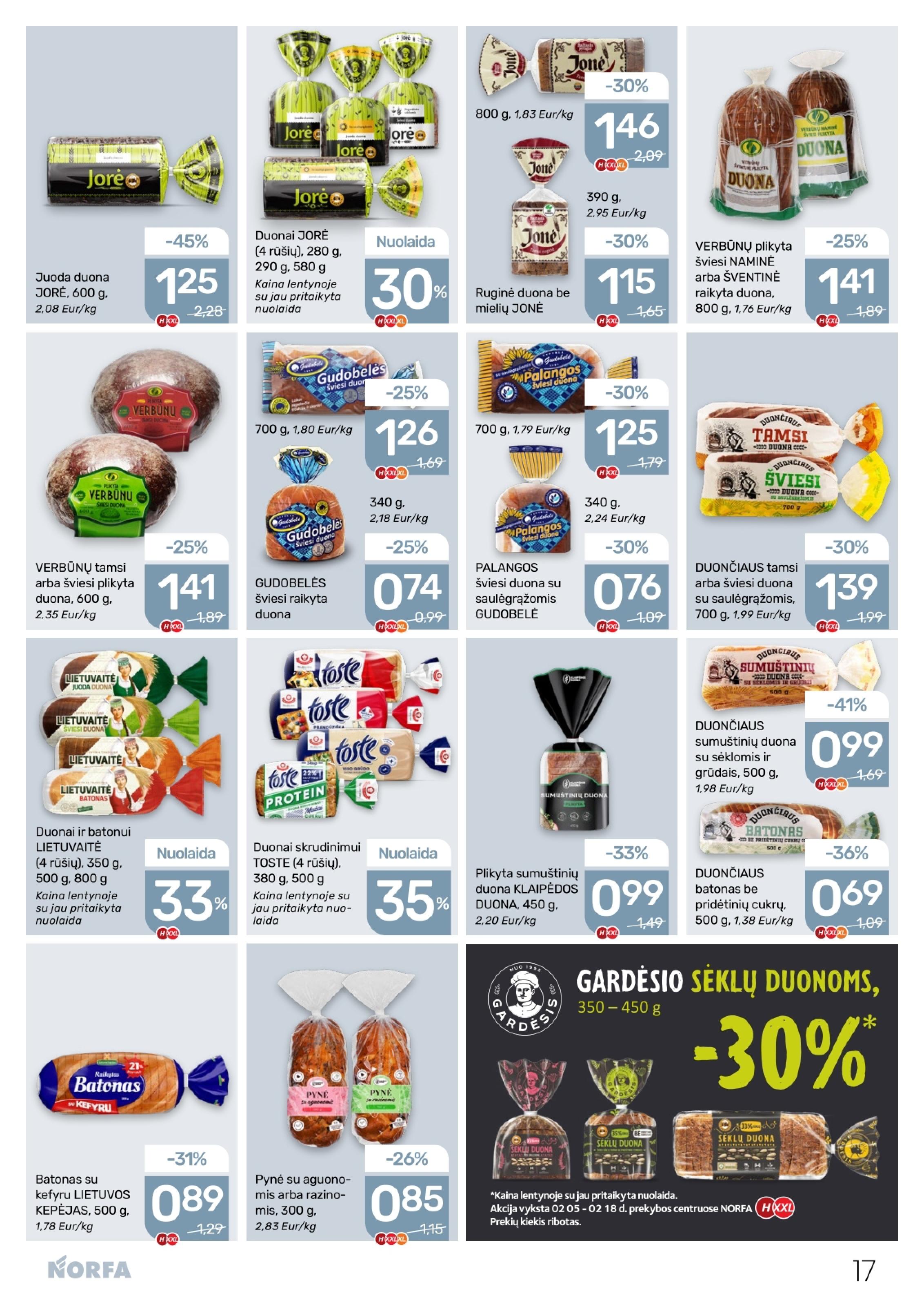 Naujausias NORFA kaininis katalogas 2026.02.05 - 2026.02.18