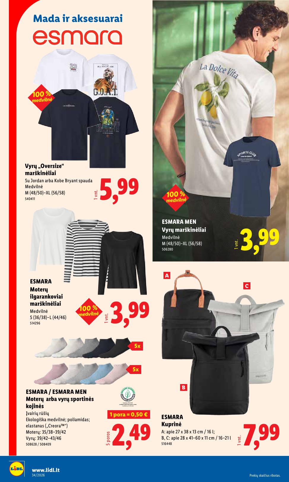LIDL ne maisto prekių leidinys 2026.08.17 - 2026.08.23