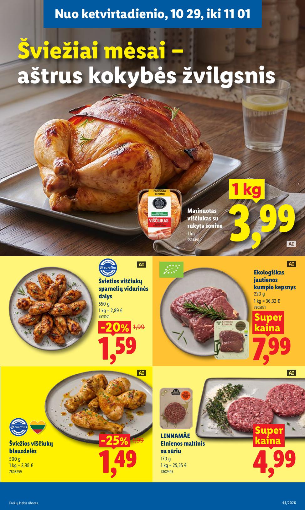 Naujausias LIDL kaininis katalogas 2026.10.26 - 2026.11.01