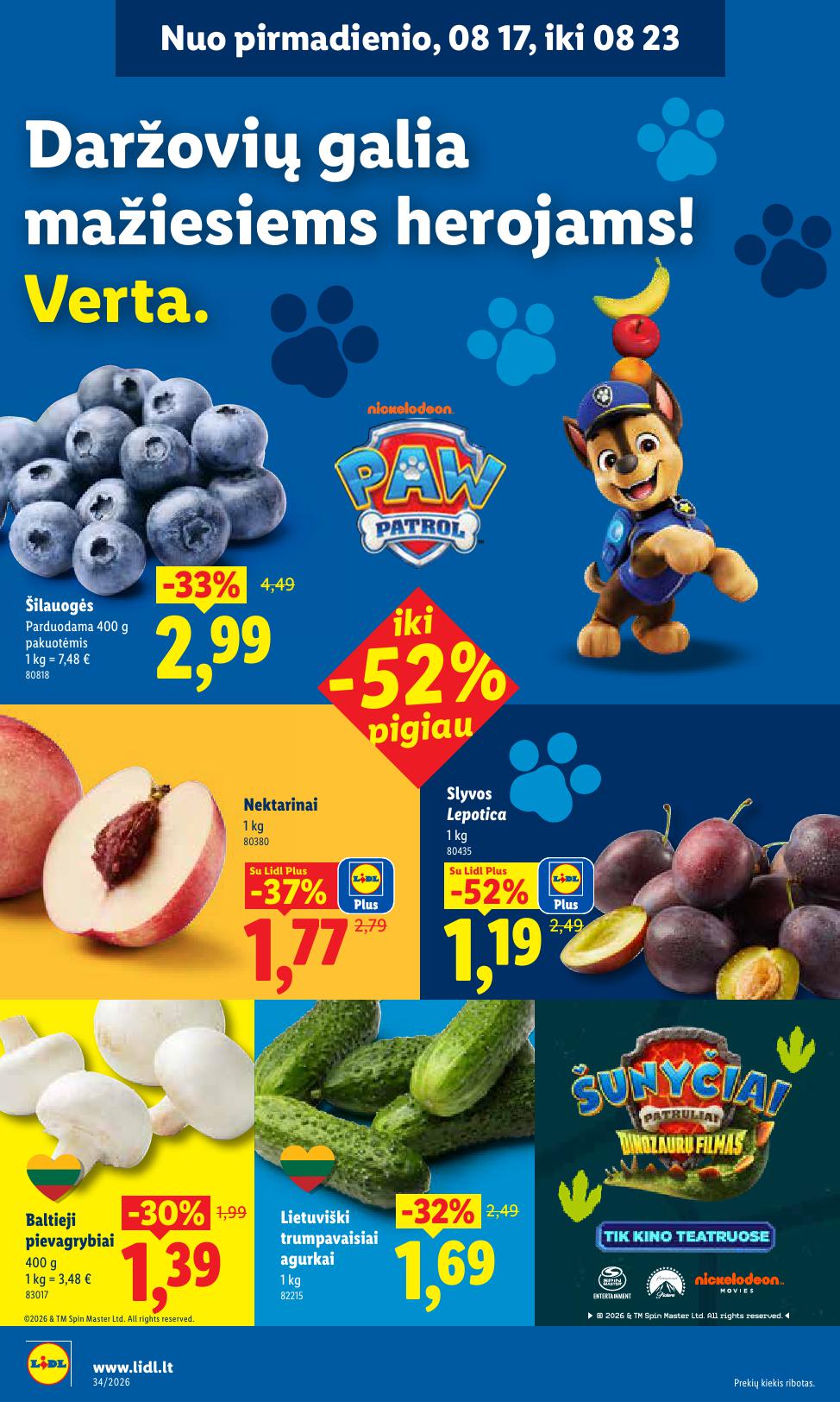 Naujausias LIDL kaininis katalogas 2026.08.17 - 2026.08.23