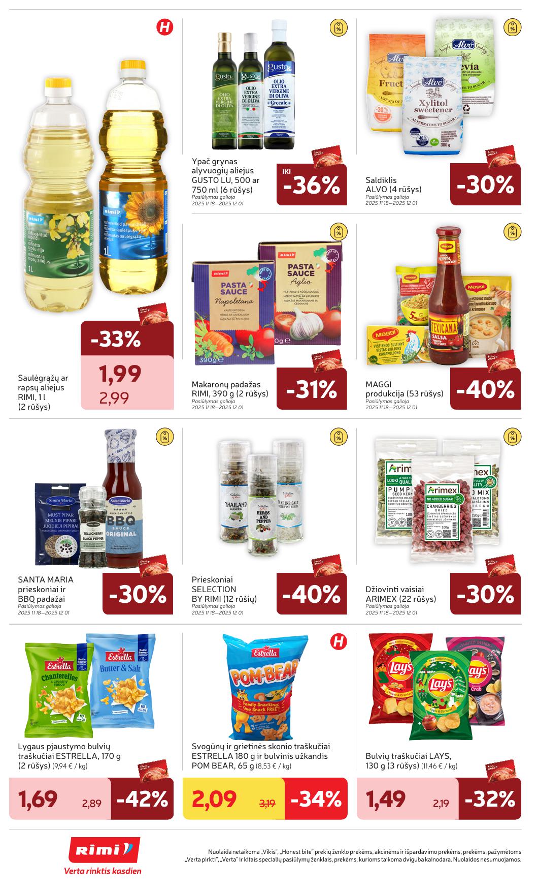 Naujausias RIMI kaininis katalogas 2025.11.18 - 2025.11.24