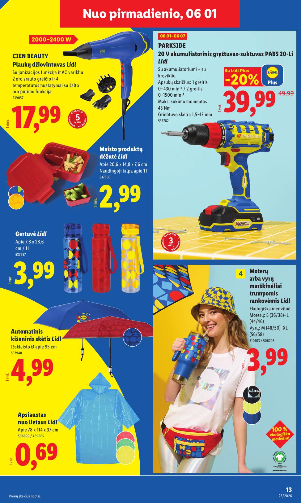 LIDL ne maisto prekių leidinys 2026.06.01 - 2026.06.07
