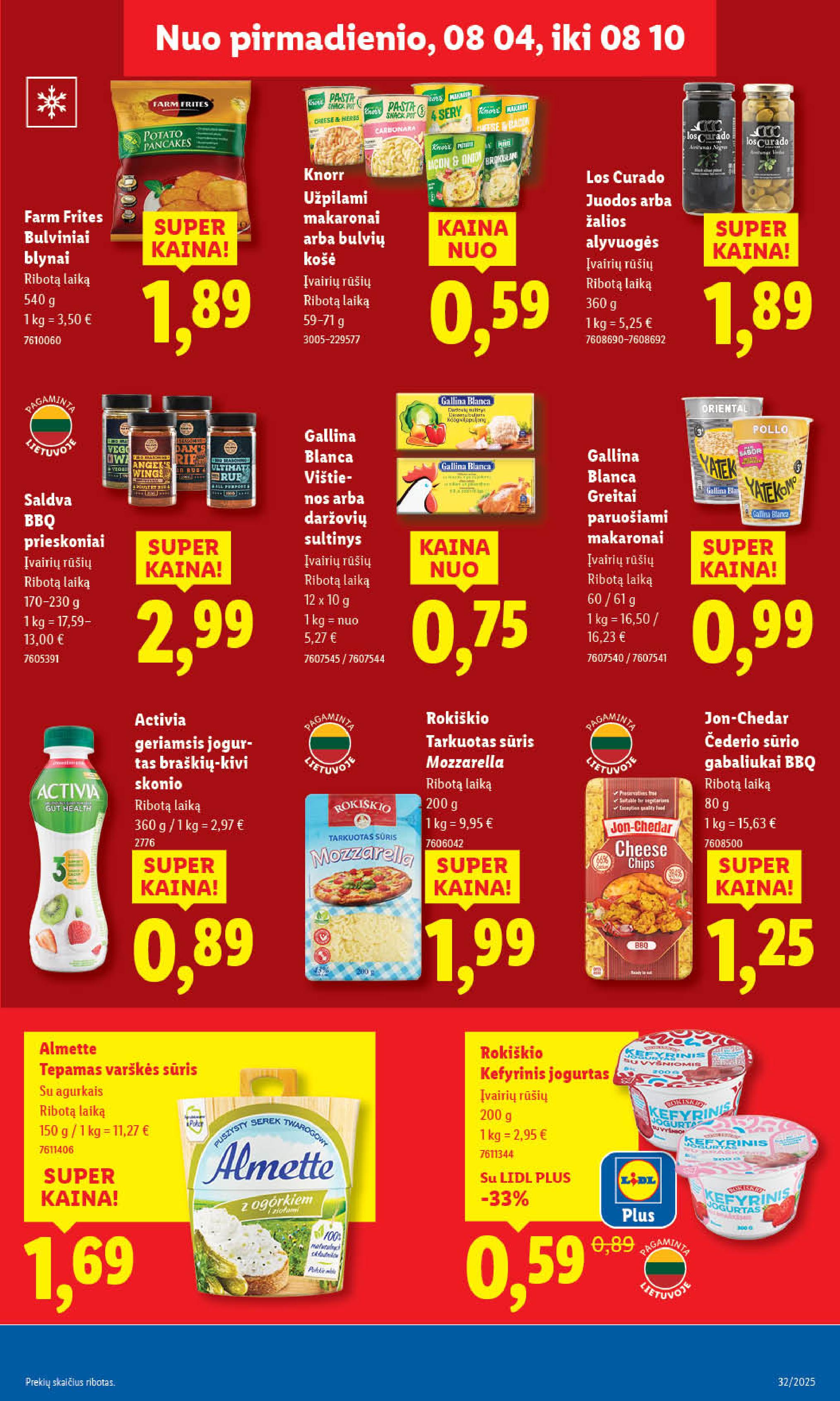 Naujausias LIDL kaininis katalogas 2025.08.04 - 2025.08.10