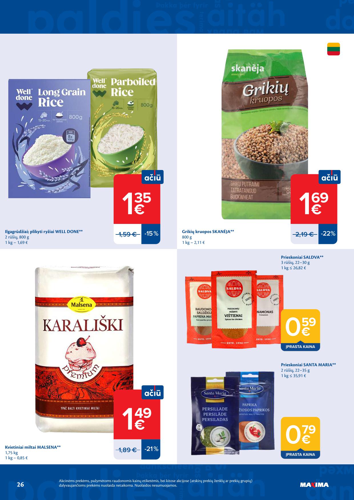 MAXIMA akcijų ir nuolaidų leidinys Nr.17 2026.04.21 - 2026.04.27