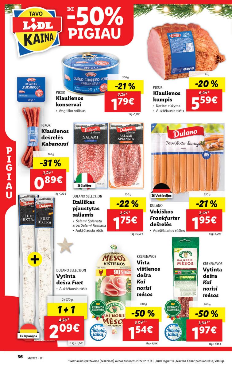 Naujausias LIDL kaininis katalogas 2022.12.19 - 2022.12.25